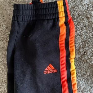 Adidas joggers orange stripes